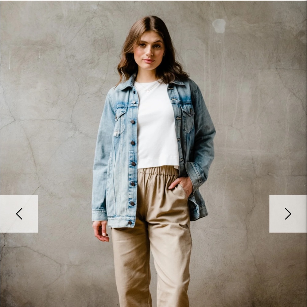 Able brand long merly denim jacket XS in excellent condition